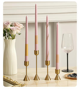 30,5 cm europeo boda banquete <span class=keywords><strong>restaurante</strong></span> velas cena luz lujo negro oro largo tallo cera de soja velas aromáticas perfumadas - Product Image 6