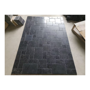 Dalles de pavage en pierre grise Blacklime, coupées à la main, bords aléatoires, épaisses, durables, revêtement de sol extérieur, design de villa haut de gamme - Product Image 3