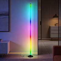 Lampe de sol RGB, lampe de sol d'angle LED, lampe sur pied, application intelligente, télécommande, changement de couleur, ambiance, décoration de salon, chambre à coucher