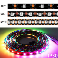 Bande LED intelligente WS2815 DC12V RGB adressable individuellement, double signal, fonction de reprise après coupure, SMD5050 flexible