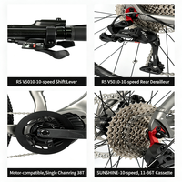 Vélo de ville électrique léger 48V 500W Bafang Mid Drive M560 Batterie 720Wh 21700 10 vitesses Freins à disque hydrauliques E-MTB 27,5 pouces