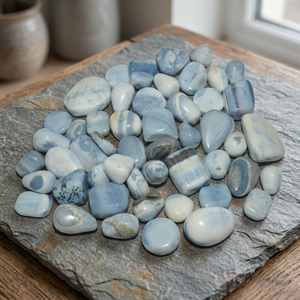 Pierres Roulées d'Agate Bleue Traitées par Rayonnement pour la Guérison et la Décoration Intérieure – Vente en Gros de Pierres Précieuses en Vrac de Qualité Supérieure - Product Image 3