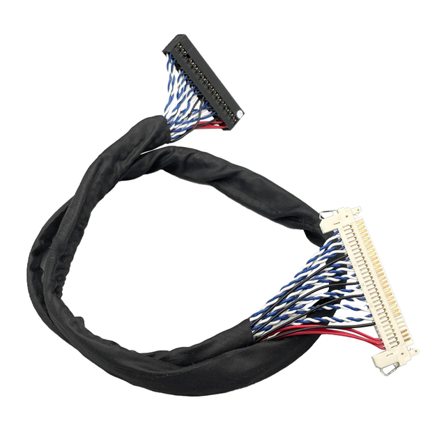 Df19 Universal Lcd Lvds Wire Harness Ribbon Cable De 30 40 50 Pin Screen Cable Lvds Df19 Cable Assembly