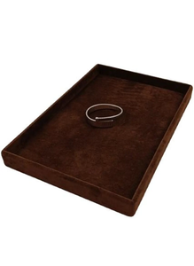 Commercio all'ingrosso verde scuro in velluto di gioielli vassoio con motivo quadrato vassoio per anello bracciale collana gioielli vassoi di fascino - Product Image 5