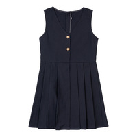 Jupe à bretelles personnalisée pour enfant pull-over d'uniforme scolaire à volants pour adolescentes robe formelle habillée bas pour enfants vêtements scolaires