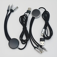 Câble de charge USB 3.2 Type-C en nylon tressé avec rétroéclairage LED, charge rapide, écologique, 12 mois, logo personnalisé, scanner multifonction