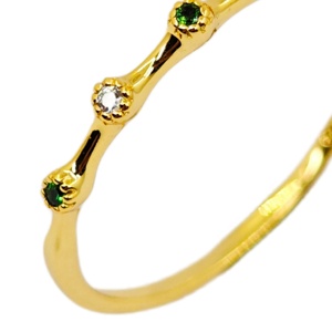 Anillo de circonita chapado en oro de 18k y plata 925 de UM Jewelry, ideal como regalo para el aniversario de boda de una pareja. - Product Image 3