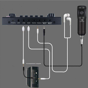 Microphone à condensateur professionnel <span class=keywords><strong>pour</strong></span> diffusion en direct, ensemble de carte son V9 <span class=keywords><strong>pour</strong></span> webcast, diffusion en direct, enregistrement, équipement de <span class=keywords><strong>podcast</strong></span> - Product Image 6