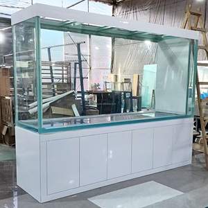 Op maat gemaakte 3600L grote rechthoekige glazen zeeaquarium zoutwatervisbak moderne luxe stijl met roestvrijstalen kast - Product Image 3