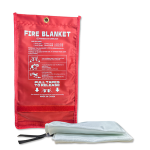 Couverture anti-feu en fibre de verre 550C Haute résistance à la température Épaisseur 0,43-0,45 mm Équipement de lutte contre l'incendie de sécurité incendie d'urgence - Product Image 1