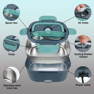 B10-1292 Più Venduto su Amazon Portavivande Elettrico Portatile Scaldavivande da 1.5L in Acciaio Inox con Borsa per il Trasporto - Product Image 3