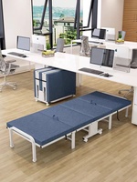 Lit simple pliable portable au design moderne pour adultes matelas souple multifonctionnel chambre à coucher école matériaux durables en métal et fer