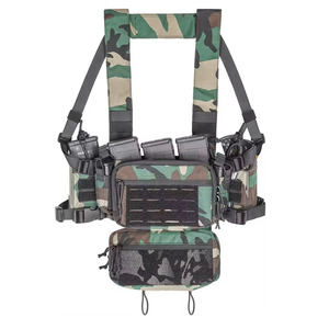BSCI OEM Factory Tactical Chest Rig Dangler Pouch imbracatura H completamente modulare e regolabile - Product Image 4