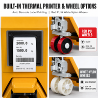 PULUN 3000kg Timbangan Pallet Presisi Tinggi 0.1kg Truk Pallet Digital Tahan Air IP68 Baterai Lithium USB CE Garansi 1 Tahun
