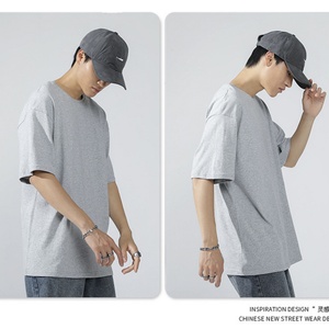 เสื้อยืดทรงหลวมแบบดรอปโชว์เดอร์ 180gsm ผ้าคอตตอน 100% คุณภาพดี เหมาะสำหรับสตรีทแวร์ ผู้ชาย สั่งทำได้ แห้งเร็ว ระบายอากาศได้ดี - Product Image 6