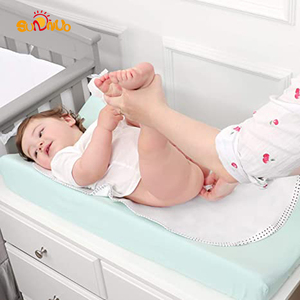 Tapis à langer pour bébé réutilisable, pliable, lavable en machine, en <span class=keywords><strong>coton</strong></span>, à double couche imperméable, écologique, 68,58 x 33,02 cm - Product Image 1