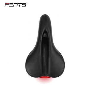 Sillín de <span class=keywords><strong>bicicleta</strong></span> de cuero PU de alta densidad Ferts con 5 LED, <span class=keywords><strong>luz</strong></span> de 4 Funciones, suave y absorción de impactos para montar en MTB - Product Image 3