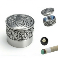 Magnetischer Snooker-Kreidehalter Sechseckig/Rund/Quadratisch Aluminiumlegierung Gürtelclip Professionelle Billard-Queue-Box China