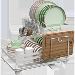 Innovador estante de metal <span class=keywords><strong>DoubleDeck</strong></span> plegable y escurridor incluido organizador de encimera de cocina - Product Image 2