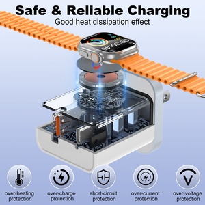 Pd 20W cổng kép USB Loại C 3 trong 1 gan tường sạc chúng tôi/UK/EU cắm không dây sạc nhanh cho <span class=keywords><strong>Apple</strong></span> Watch sạc <span class=keywords><strong>iPhone</strong></span> sạc - Product Image 5