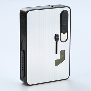 Neues Mehrfarbiges Metall-Zigarettenetui mit Kreativem Automatischen USB-Lade-Mini-Feuerzeug, Modernes Schlichtes Design - Product Image 4