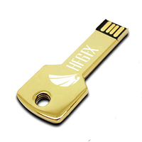 Clé USB 2.0 durable de 2 Go en forme de clé, gravée au laser, en métal, pour cadeaux promotionnels et publicitaires