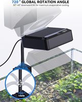 Ventilateur refroidisseur d'aquarium Seaoura SR-401T avec minuterie programmable 24H, affichage numérique de la température, 10 vitesses de ventilateur pour aquarium jusqu'à 60 gallons