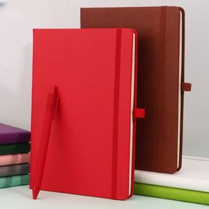 X515 Wholesale <b>A5</b> Hardcover Notebook Thermal Binding Hard Leather Strap Elastic Belt Custom Printed Logo Office Notepad <b>Diary</b> St - Product Image 2