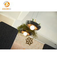 PANIÈRE GRISE LAMPE En Relief PET Revêtement De Lampe SALON