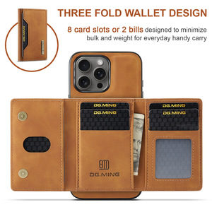 Custodia per portafoglio in pelle retrò di lusso custodia per telefono con supporto magnetico in PU antiurto per <span class=keywords><strong>iPhone</strong></span> 17 16 15 14 13 12 <span class=keywords><strong>11</strong></span> - Product Image 3
