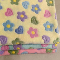 Stok kain flanel poliester 100 lembut cetak bunga hangat untuk selimut bayi untuk musim dingin sepatu piyama gaun malam