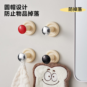 Adhesive <b>Hooks</b> For Home <b>Bathroom</b> Multi Functional Strong Stick On Coat Hanger With 4 <b>Hooks</b> Easy Installation Modern Style - Product Image 2