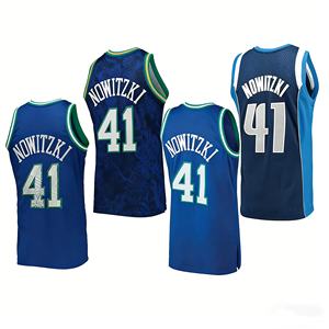 Dallas para Hombre # Camiseta de Baloncesto 41 <span class=keywords><strong>Dirk</strong></span> <span class=keywords><strong>Nowitzki</strong></span>, Camisetas Bordadas con Logos, Ropa Deportiva Clásica Juvenil, Talla Grande para la Temporada de Verano - Product Image 1
