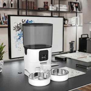 OEM otomatik akıllı evcil hayvan besleyici paslanmaz çelik köpek ve pil gücü ile kedi maması dağıtıcı yavaş gıda zamanlı otomatik kaseler - Product Image 4