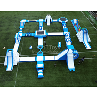 Customized Vinyl Aquapark Inflatable <strong>Zip</strong> <strong>Line</strong> Adventure Water Park for Aqua Park Challenge Game