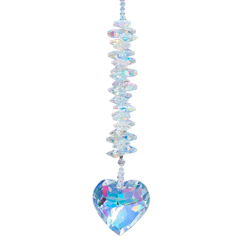 Commercio all'ingrosso di cristallo amore campanelli eolici albero della vita ciondolo creativo Dreamcatcher decorazioni artigianali ciondoli per collana