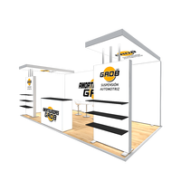 Stand d'exposition modulaire en aluminium rétroéclairé SEG portable pour salon professionnel 3x6