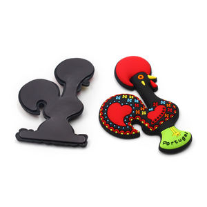 Aimant de réfrigérateur Art <span class=keywords><strong>Lisbonne</strong></span> personnalisé Portugal <span class=keywords><strong>Souvenir</strong></span> Aimant de réfrigérateur 3D Conception de coq en caoutchouc PVC personnalisée - Product Image 1