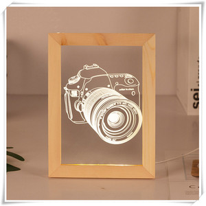 Marco de movimiento lento LED, lámpara óptica 3D de ilusión, escultura, marco de fotos de movimiento lento, luces nocturnas, marco de tiempo, decoración de mesa - Product Image 2