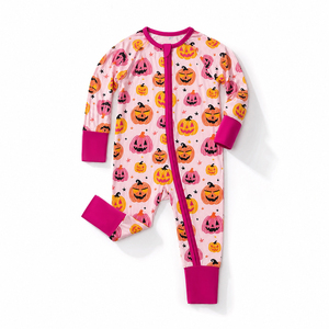 Costume de bébé unisexe en fibre de bambou doux, motif citrouille et fantôme, pour <span class=keywords><strong>Halloween</strong></span>, 0-24 <span class=keywords><strong>mois</strong></span>, idéal pour les fêtes de déguisement - Product Image 3