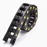 Machine à graver en plastique nylon renforcé de points jaunes ouvrables de type pont 30x50mm fonctionne avec chaîne de traînée de câble