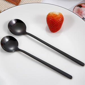 Lot de cuillères à café et à mélanger en acier inoxydable 304, style occidental, à long manche, pour la vente en gros - Product Image 4