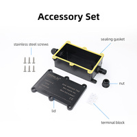 Kotak Sambungan Deenlai FSH713-A dengan Fitting Kompresi 8MM 2 Port, Casing Plastik PC