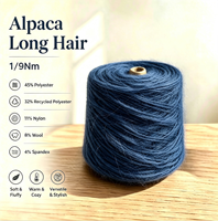 Fil à tricoter en velours de qualité supérieure, chaud, épais, léger, durable, 1/9 Nm, style alpaga à poils longs