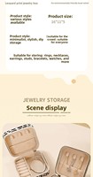 Nouvelle boîte à bijoux portable en matériau composite à imprimé léopard pour accessoires féminins, organisateur sophistiqué pour