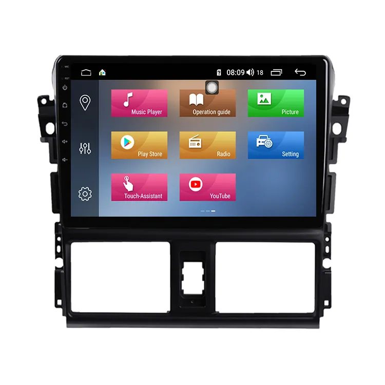 Xunke-reproductor de DVD para coche Android 9,0, navegación GPS, para Toyota Yaris VIOS 2013 2014 2015 2016