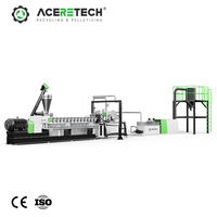 Ligne d'extrusion à double vis 300-500 kg/h PP/PE LDPE HDPE XPS ABS/EPS pour la granulation de fils ACERETECH ATE35