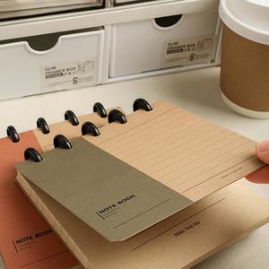 Juego de Cuadernos de Papel Kraft con Espiral y Diseño de Agujeros en Forma de Hongo, 80 Hojas, Diseño de Contraste, para Oficina, Estudio, Toma de Notas Diarias, Personalizado - Product Image 5