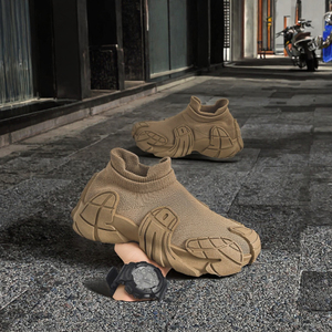 Chaussures de marche respirantes personnalisées, baskets légères type chaussette, à lacets, bout rond, chaussures de course décontractées - Product Image 3