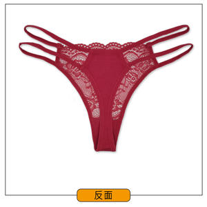 Tanga taille basse G <span class=keywords><strong>String</strong></span> culotte Lingerie Sexy croix Bikini dames creux dentelle transparent femmes dentelle broderie <span class=keywords><strong>String</strong></span> - Product Image 3